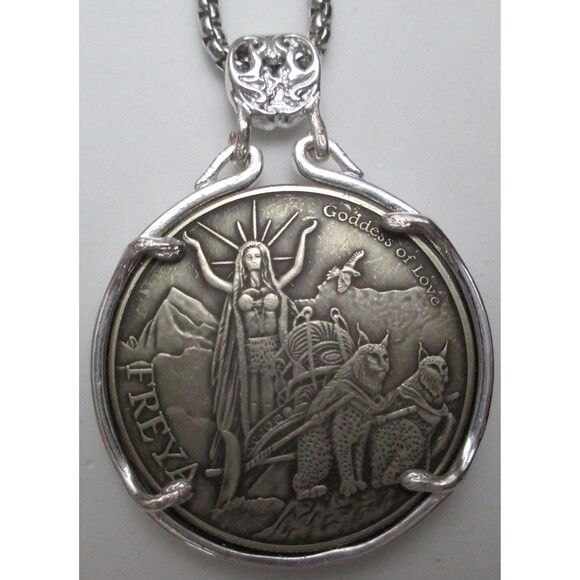 NEW-Freya & Odin Necklace, Two Necklaces in One-Norse Gods - Picture 5 of 9